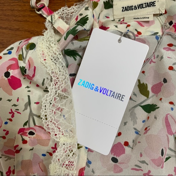 NWT Zadig & Voltaire Small Camel Print Floral - Picture 8 of 9